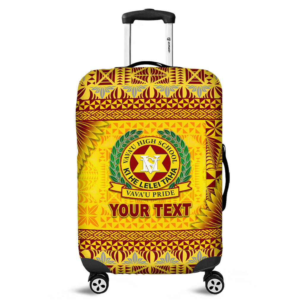 (Custom Personalised) Tonga Vava'u High School Luggage Covers Simplified Version Gold