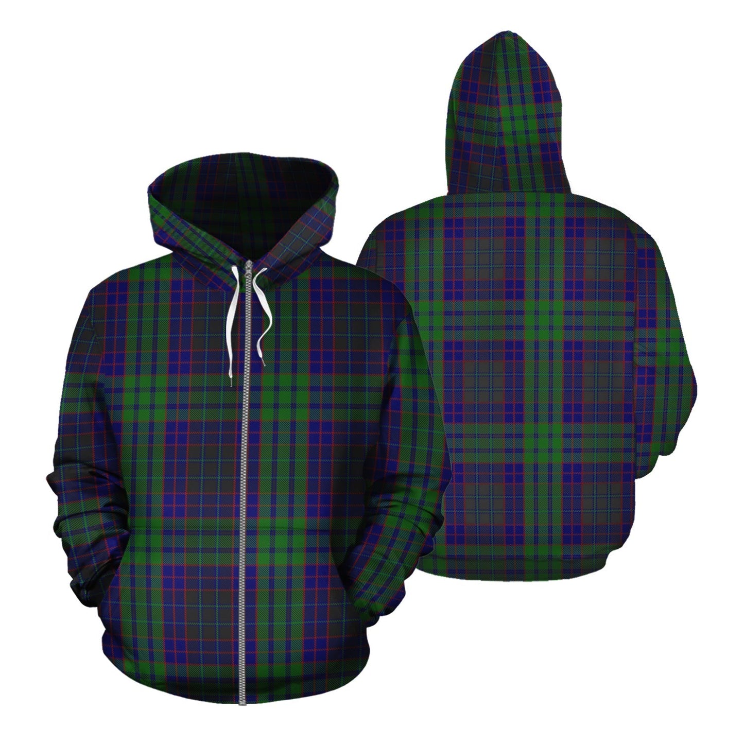 Printivon Lumsden Green Tartan Hoodie