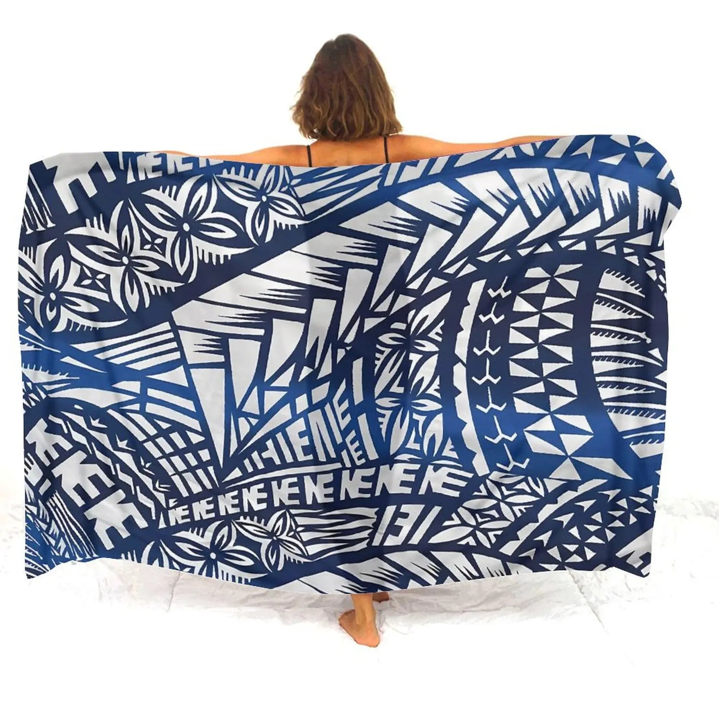 Vintage Polynesian Tribal Sarong Polynesian Printed Beach Women's Sarong
