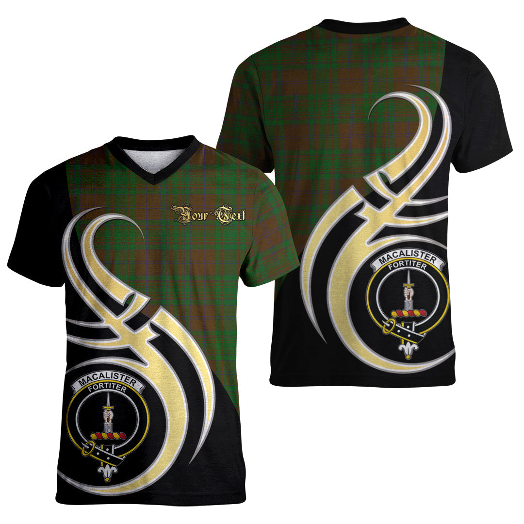 Printivon MacAlister of Glenbarr Hunting Tartan Crest Believe In Me T Shirt