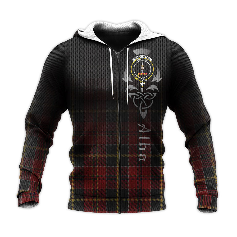 Printivon Macalister Of Skye Tartan Crest Alba Celtic Hoodie