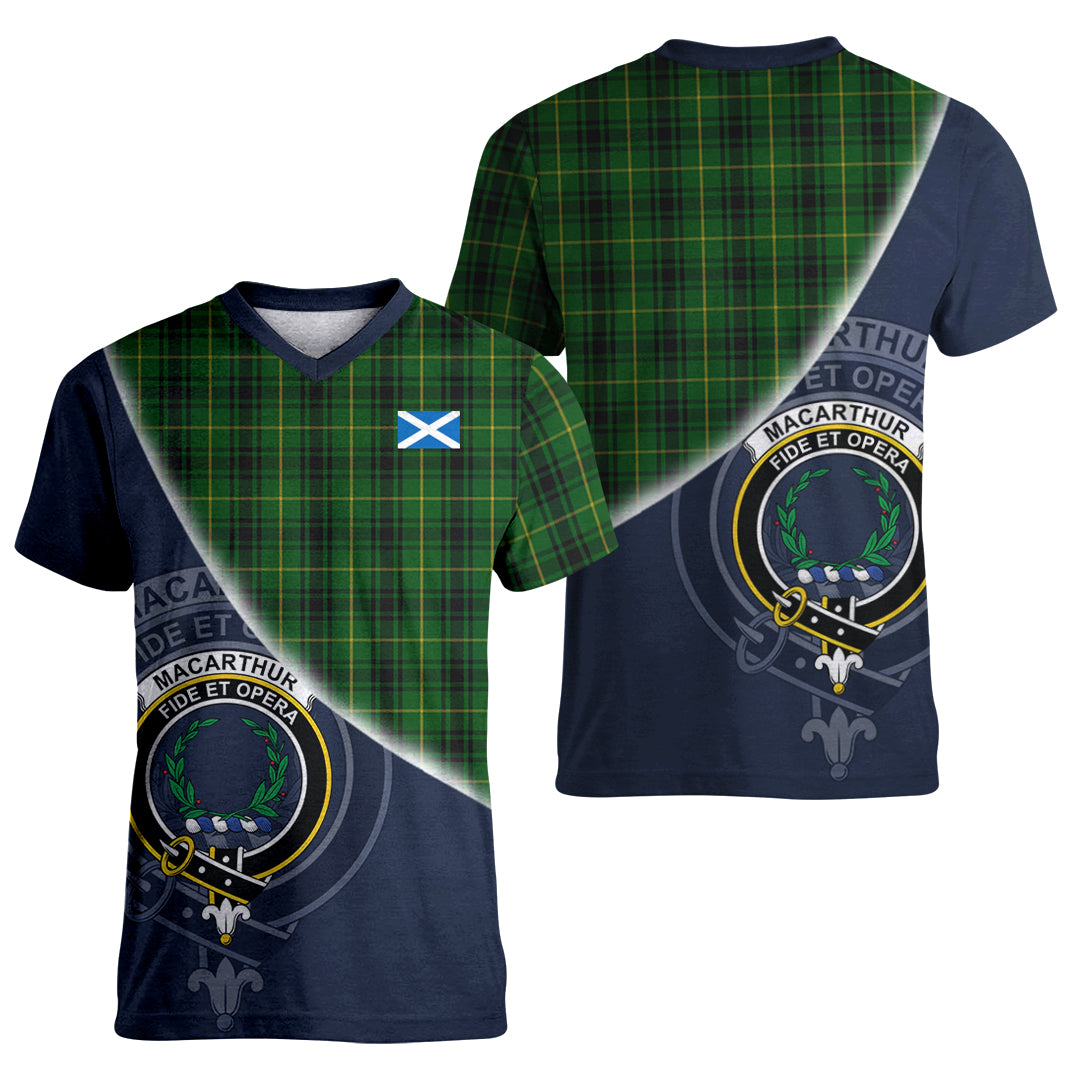 Printivon MacArthur Tartan Scottish Crest T Shirt