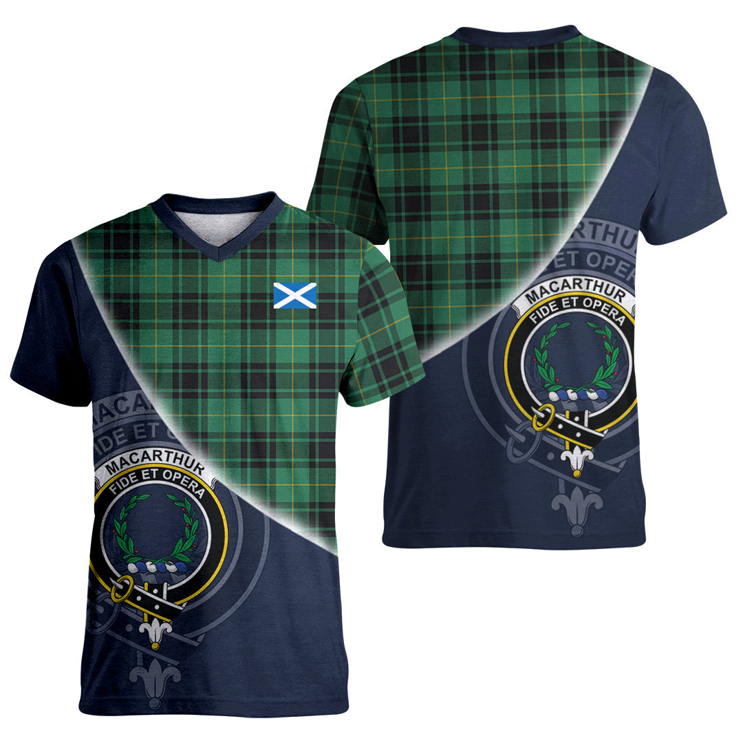Printivon MacArthur Ancient Tartan Scottish Crest T Shirt