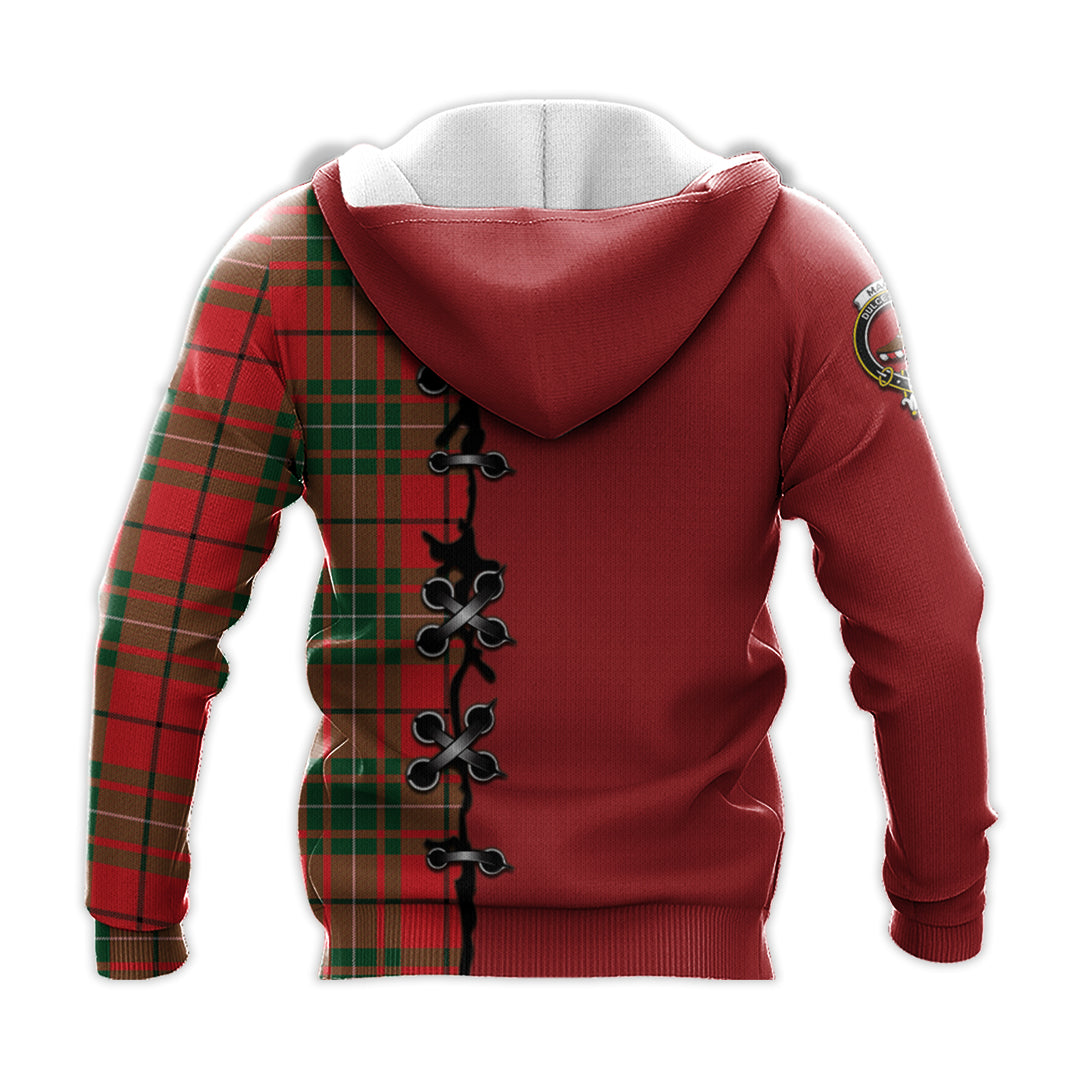 Printivon Macaulay Modern Tartan Hoodie Lion Rampant And Celtic Thistle Style