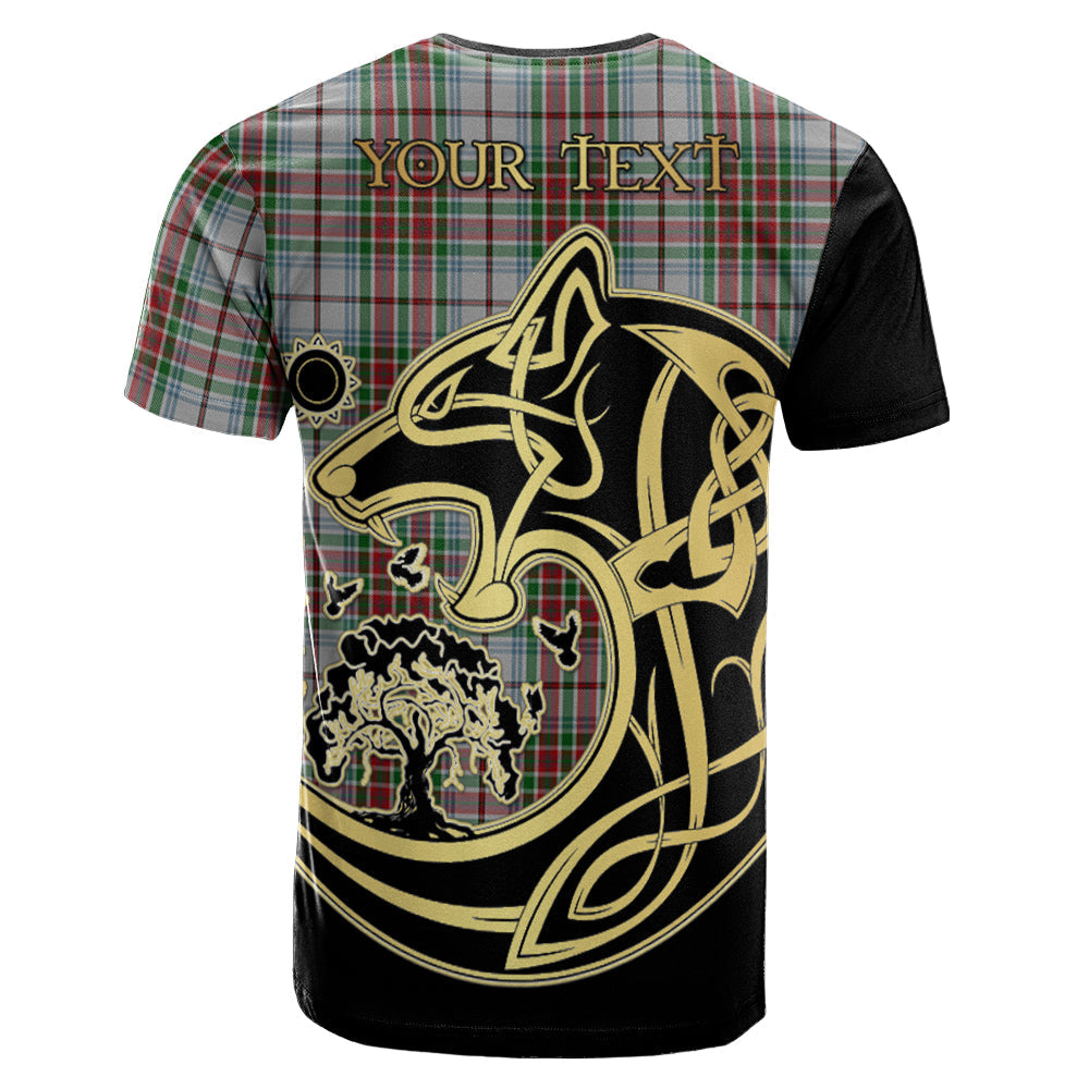 Printivon MacBain Dress Crest Celtic Wolf Tartan T Shirt Custom Your Text