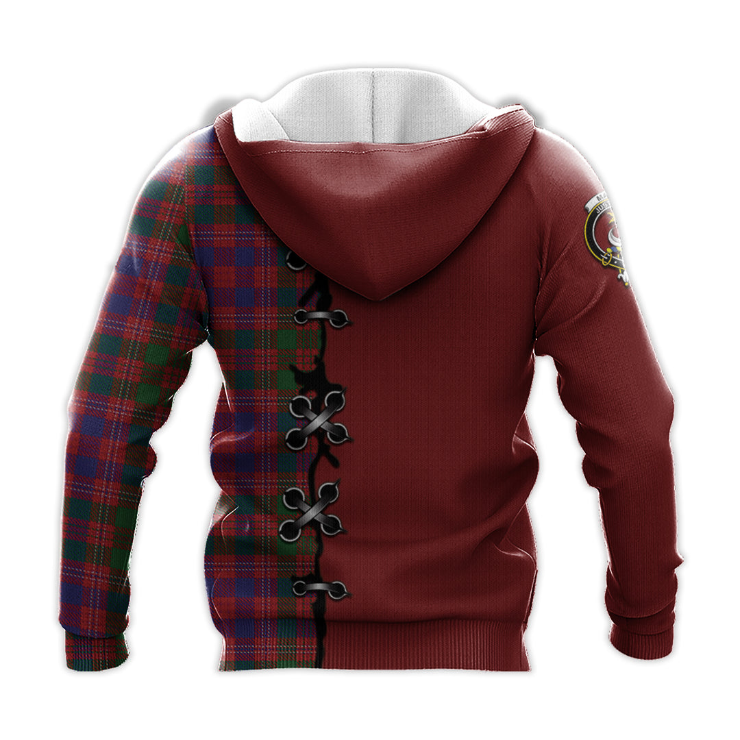 Printivon Maccoll Hunting Tartan Hoodie Lion Rampant And Celtic Thistle Style