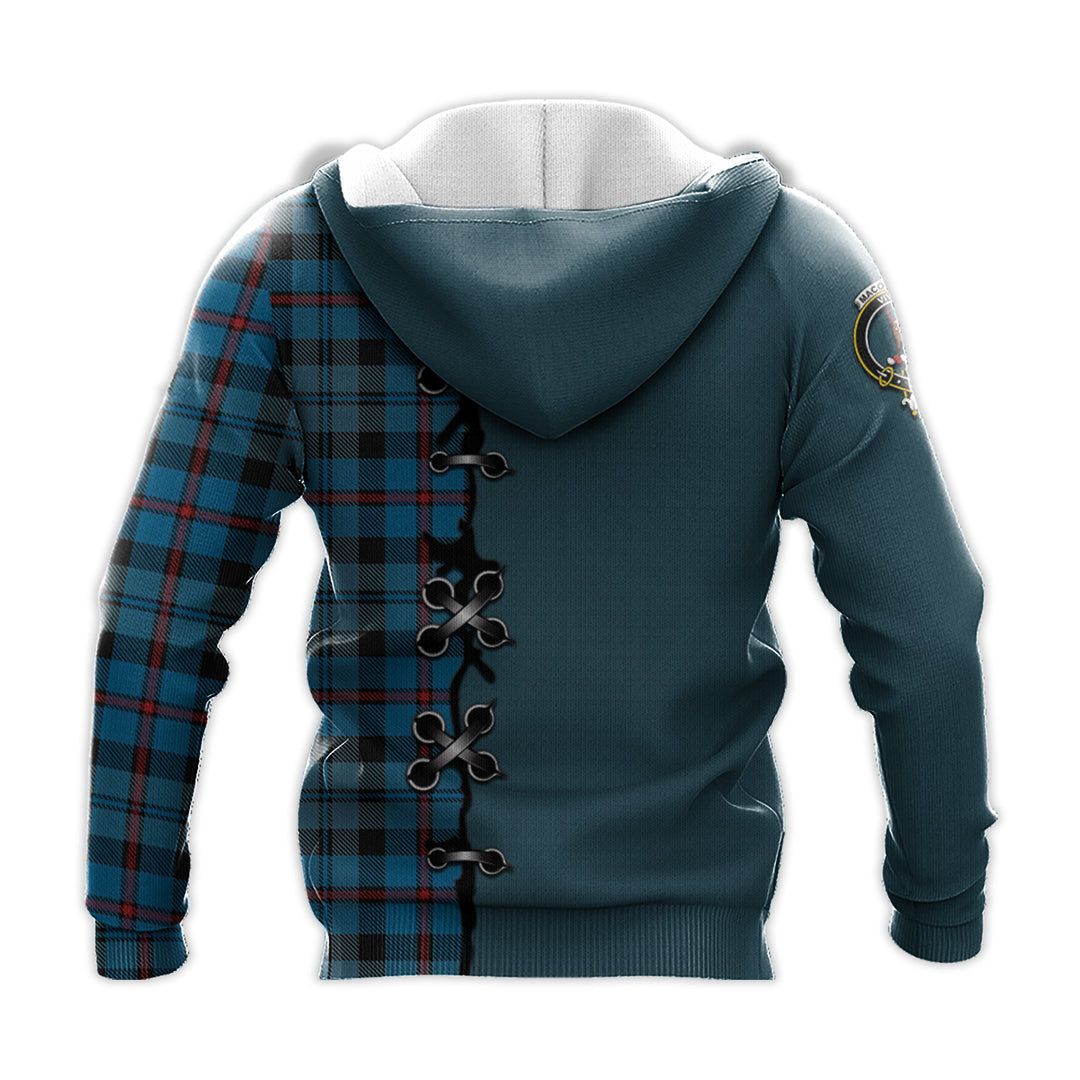 Printivon Maccorquodale Tartan Hoodie Lion Rampant And Celtic Thistle Style