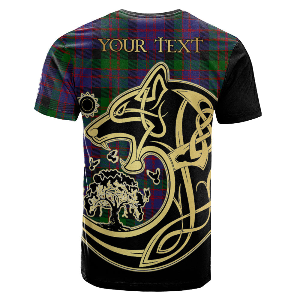 Printivon MacDonald Crest Celtic Wolf Tartan T Shirt Custom Your Text