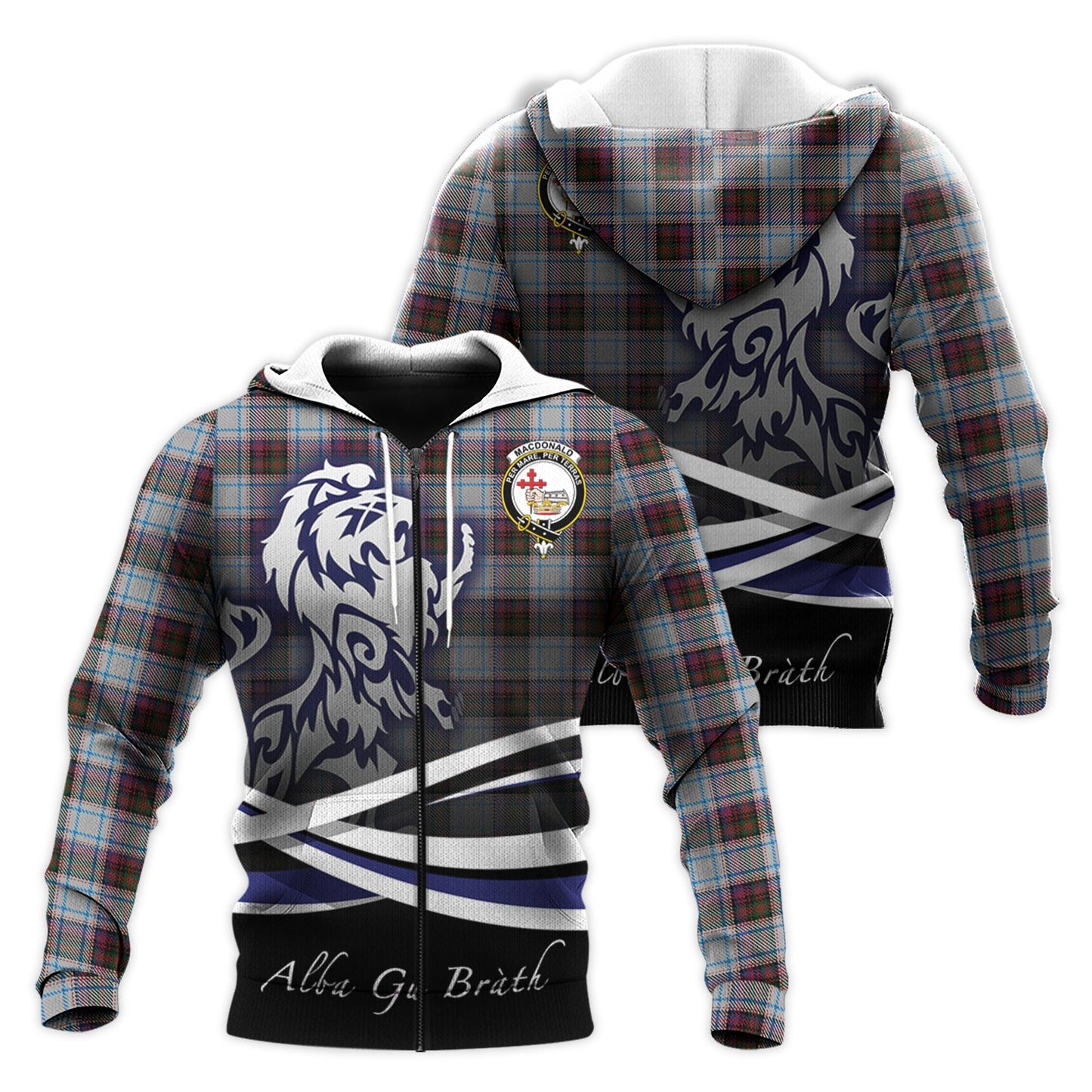 Printivon Macdonald Dress Ancient Tartan Scottish Lion Hoodie