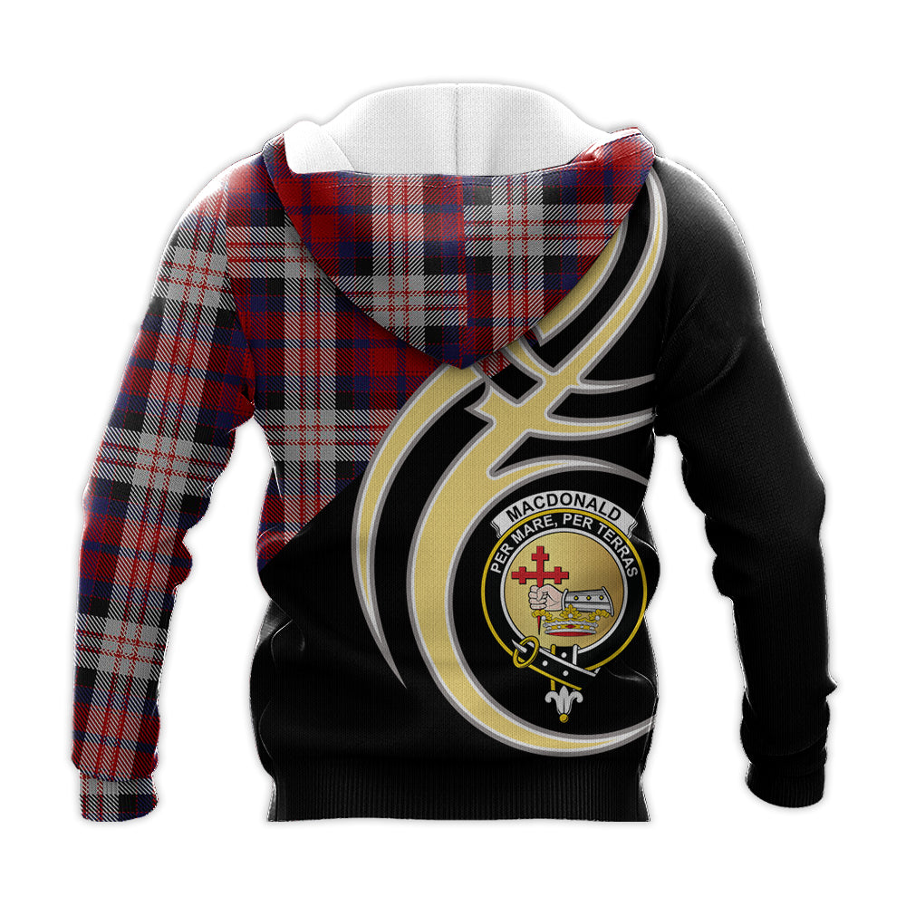 Printivon Macdonald Dress Irish Clan Believe In Me Crest Tartan Knitted Hoodie Custom Your Text