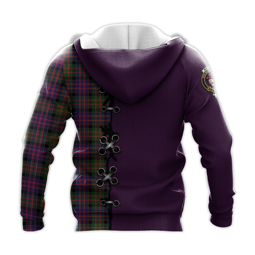 Printivon Macdonald Modern Tartan Hoodie Lion Rampant And Celtic Thistle Style