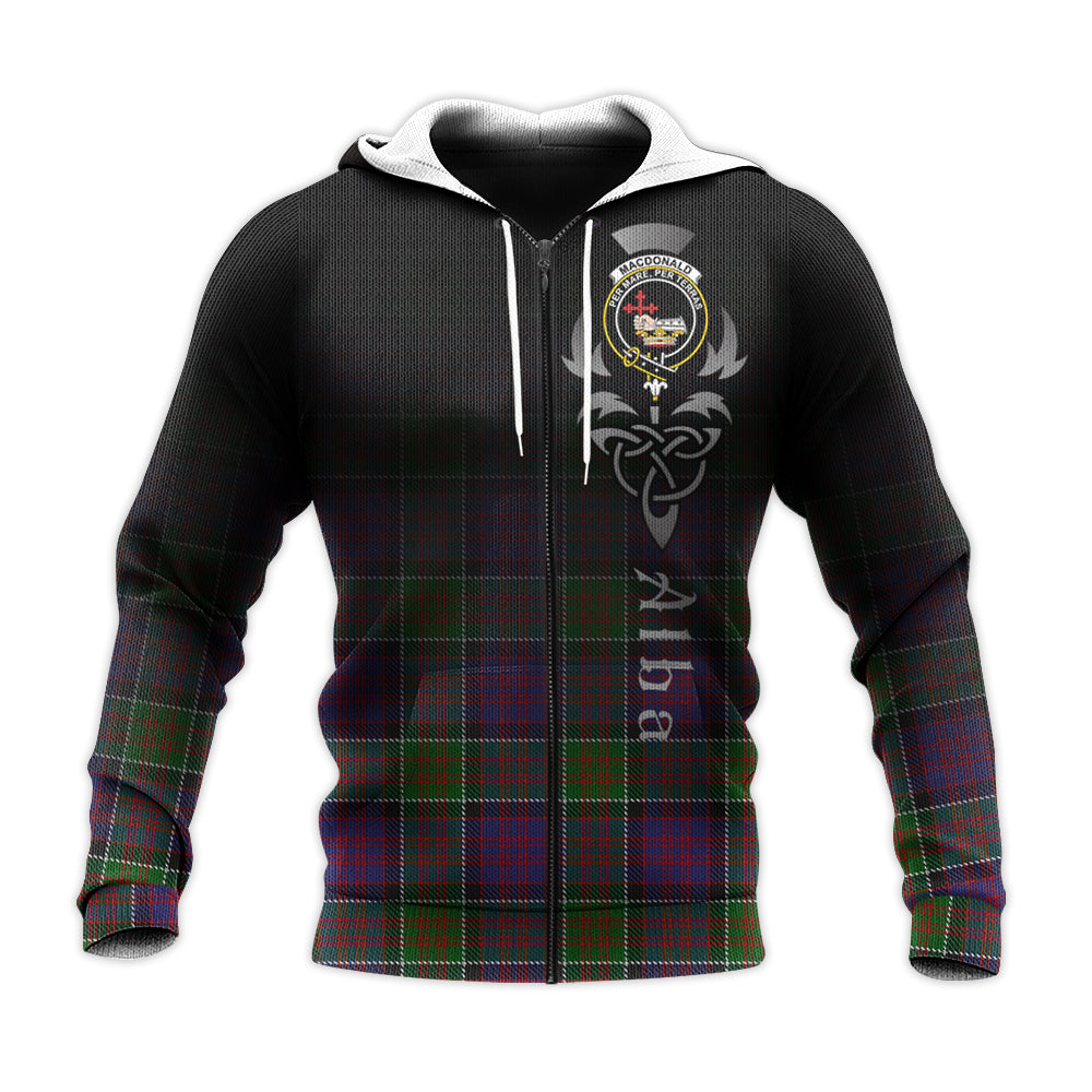Printivon Macdonald Of Clanranald Modern Tartan Crest Alba Celtic Hoodie