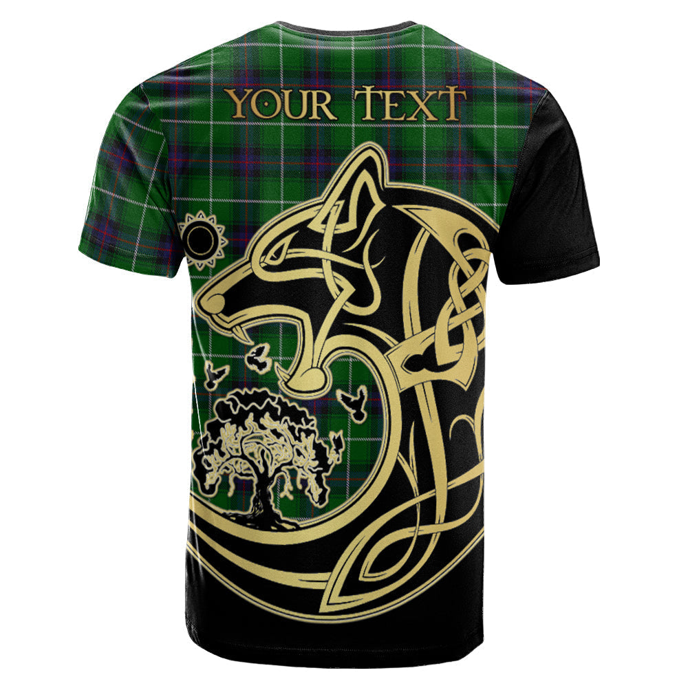 Printivon MacDonald of The Isles Crest Celtic Wolf Tartan T Shirt Custom Your Text