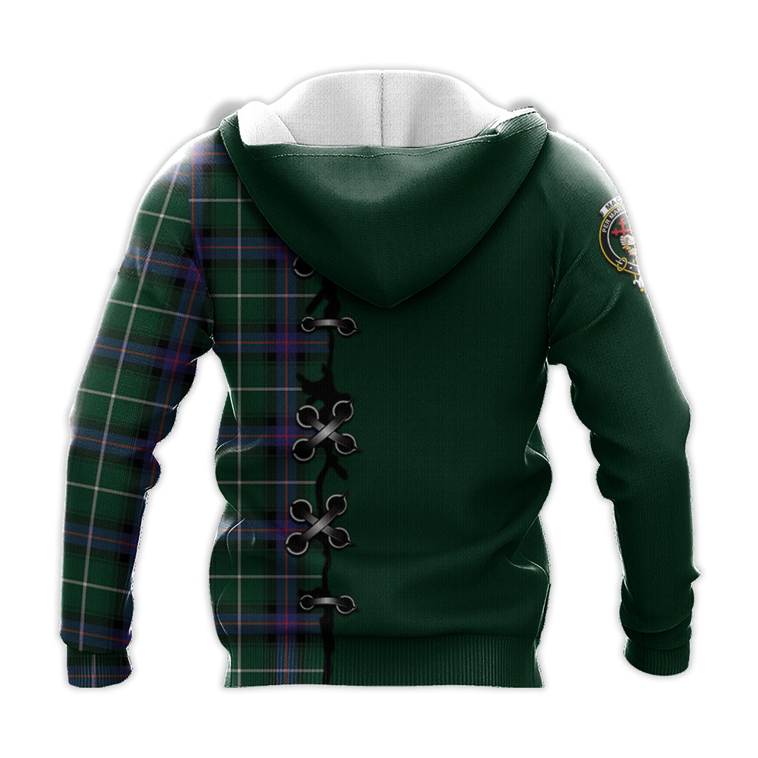 Printivon Macdonald Of The Isles Hunting Modern Tartan Hoodie Lion Rampant And Celtic Thistle Style