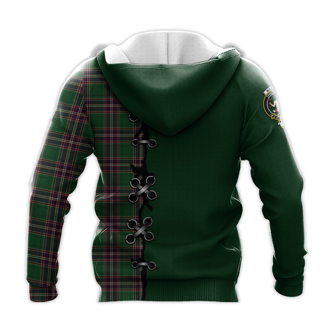 Printivon Macfarlane Hunting Tartan Hoodie Lion Rampant And Celtic Thistle Style