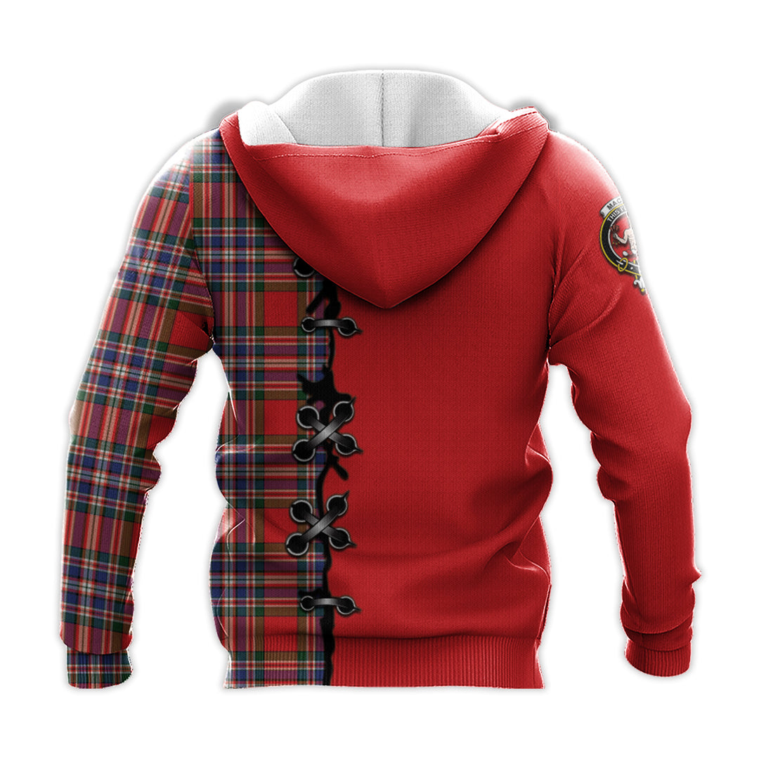 Printivon Macfarlane Modern Tartan Hoodie Lion Rampant And Celtic Thistle Style