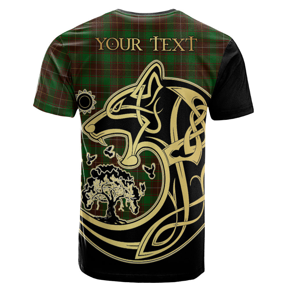Printivon MacFie Hunting Crest Celtic Wolf Tartan T Shirt Custom Your Text