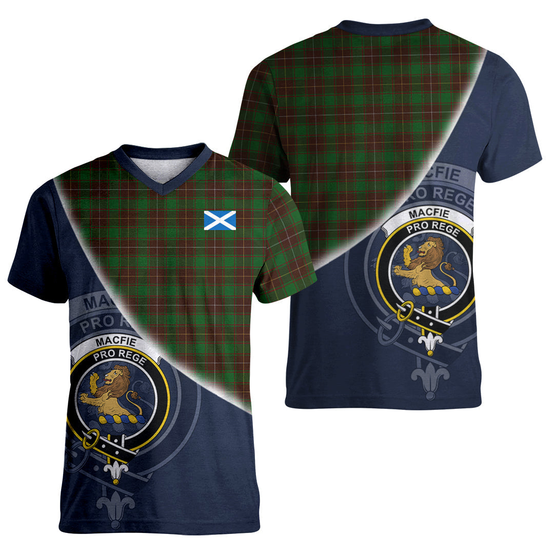 Printivon MacFie Hunting Tartan Scottish Crest T Shirt