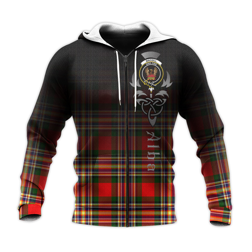Printivon Macgill Modern Tartan Crest Alba Celtic Hoodie