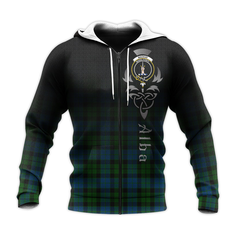 Printivon Mackay Modern Tartan Crest Alba Celtic Hoodie