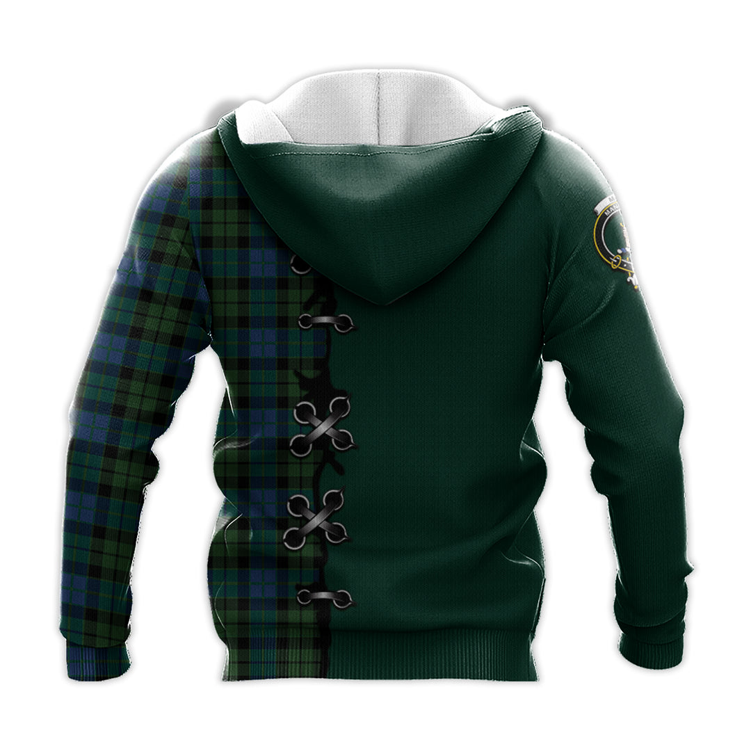 Printivon Mackay Modern Tartan Hoodie Lion Rampant And Celtic Thistle Style