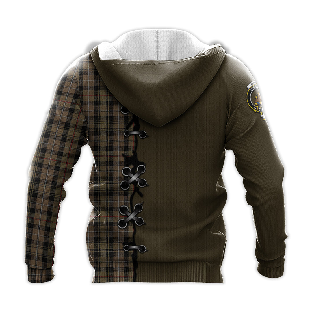 Printivon Mackenzie Hunting Tartan Hoodie Lion Rampant And Celtic Thistle Style