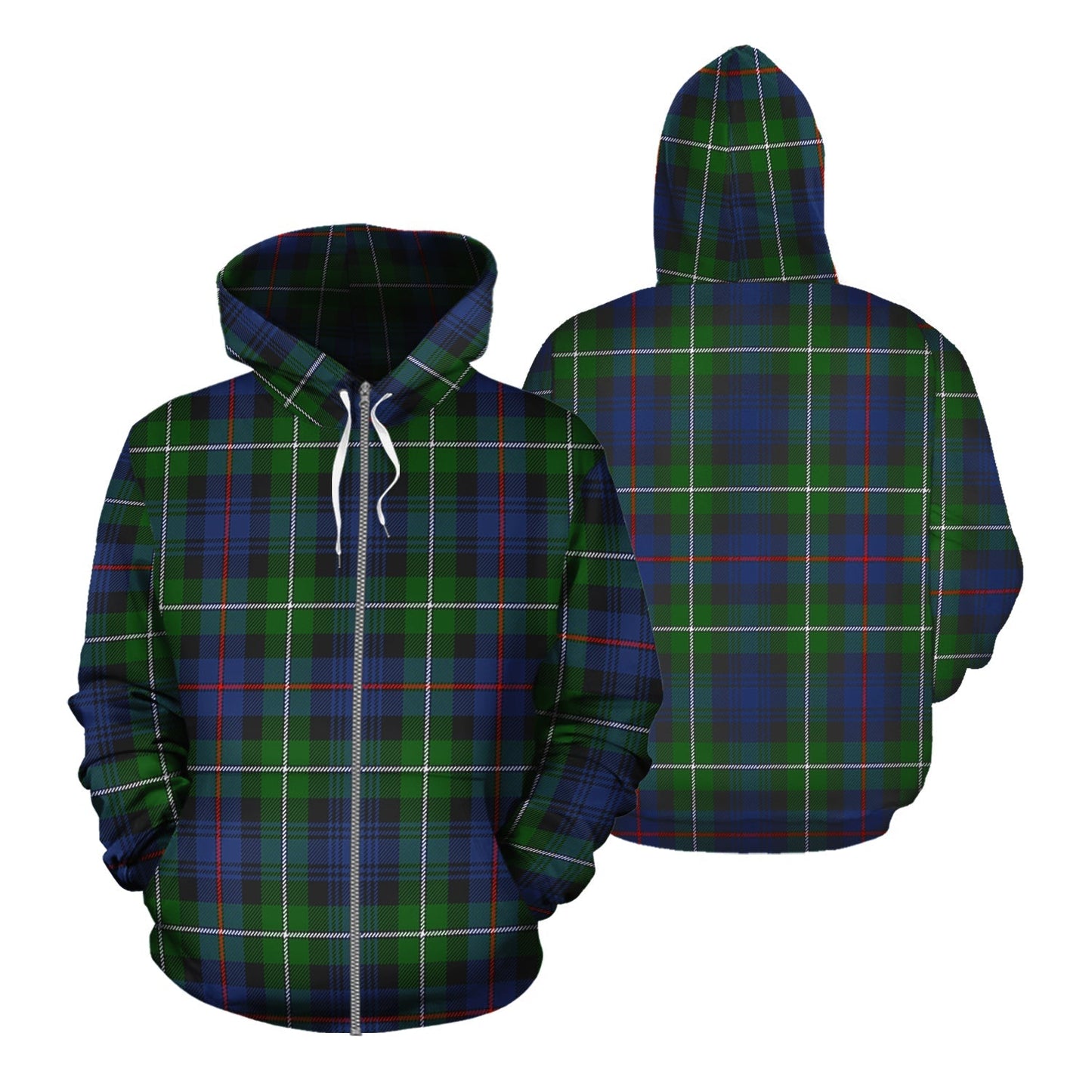 Printivon Mackenzie Modern Tartan Hoodie