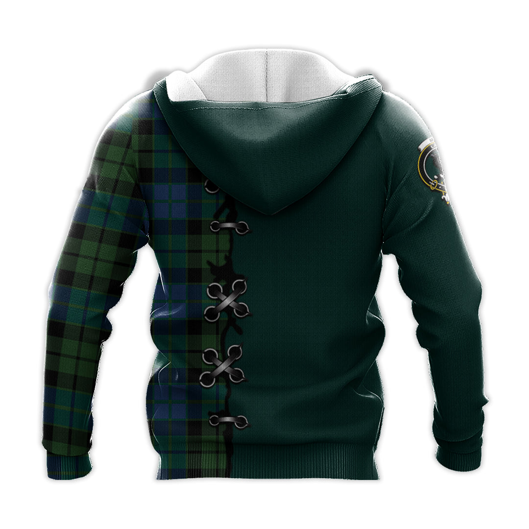 Printivon Mackie Tartan Hoodie Lion Rampant And Celtic Thistle Style