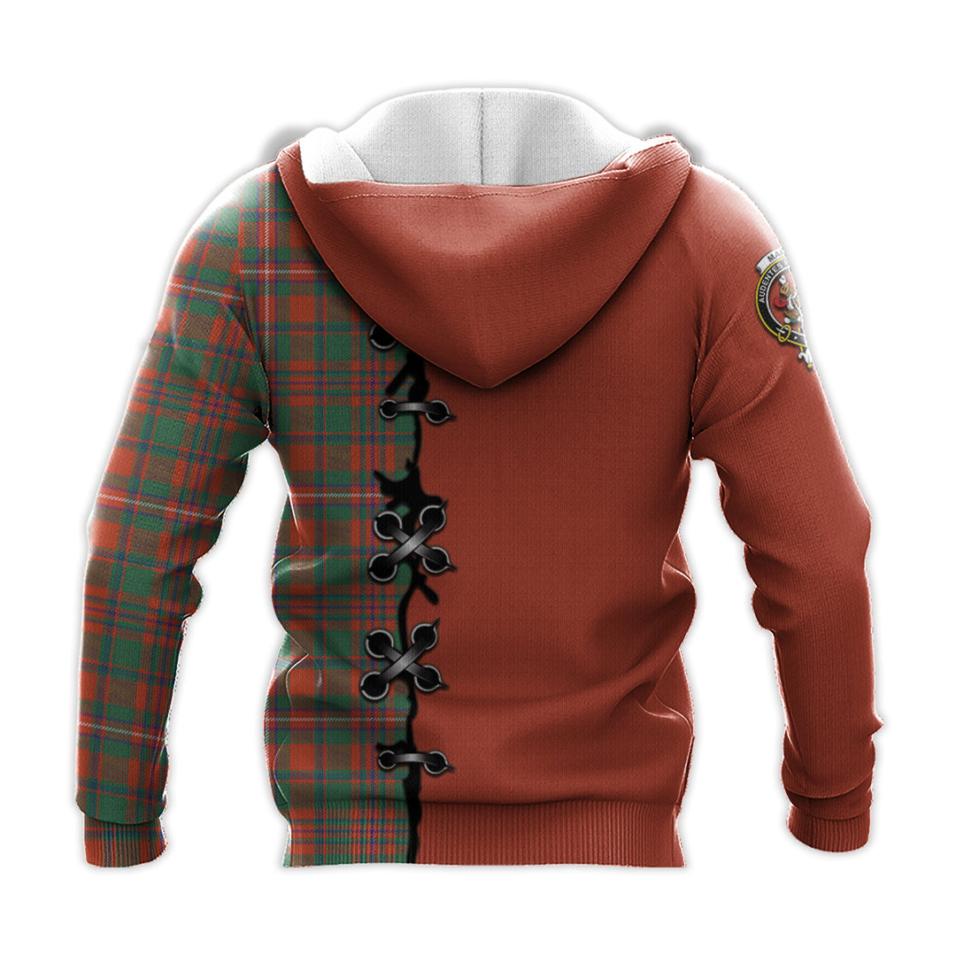 Printivon Mackinnon Ancient Tartan Hoodie Lion Rampant And Celtic Thistle Style