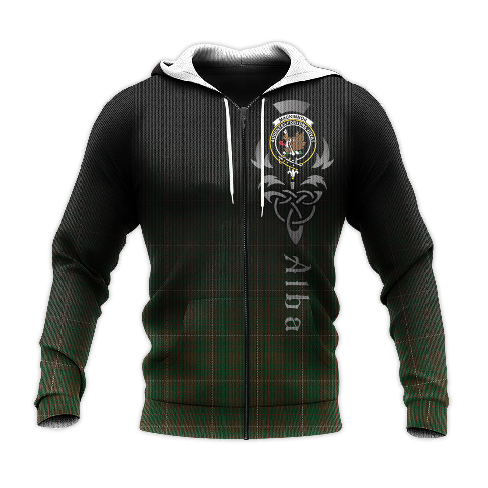 Printivon Mackinnon Hunting Tartan Crest Alba Celtic Hoodie