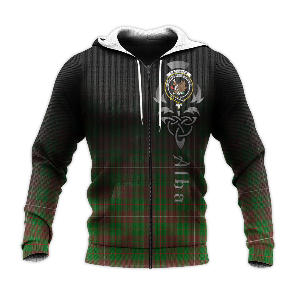 Printivon Mackinnon Hunting Modern Tartan Crest Alba Celtic Hoodie
