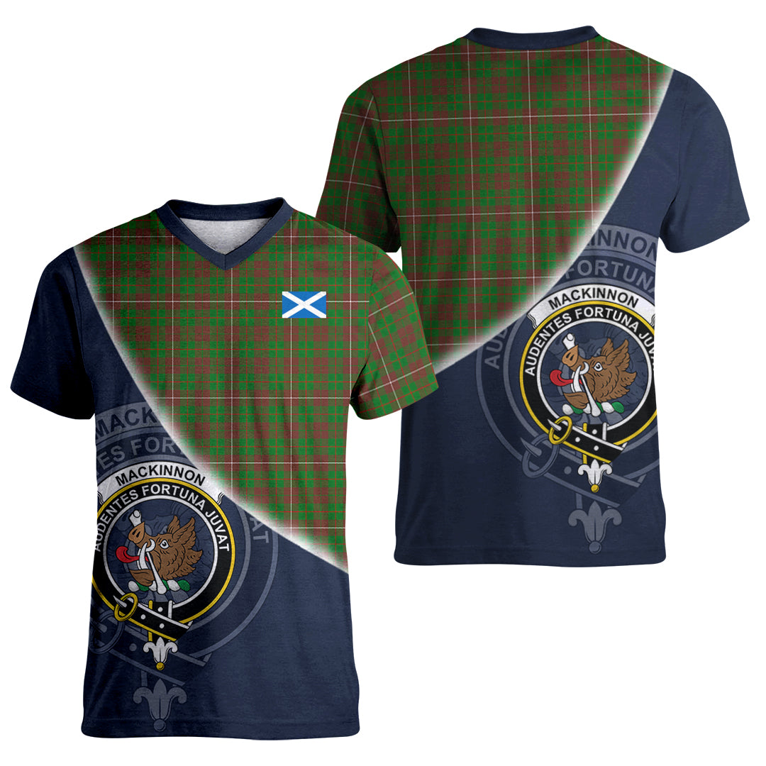 Printivon MacKinnon Hunting Modern Tartan Scottish Crest T Shirt
