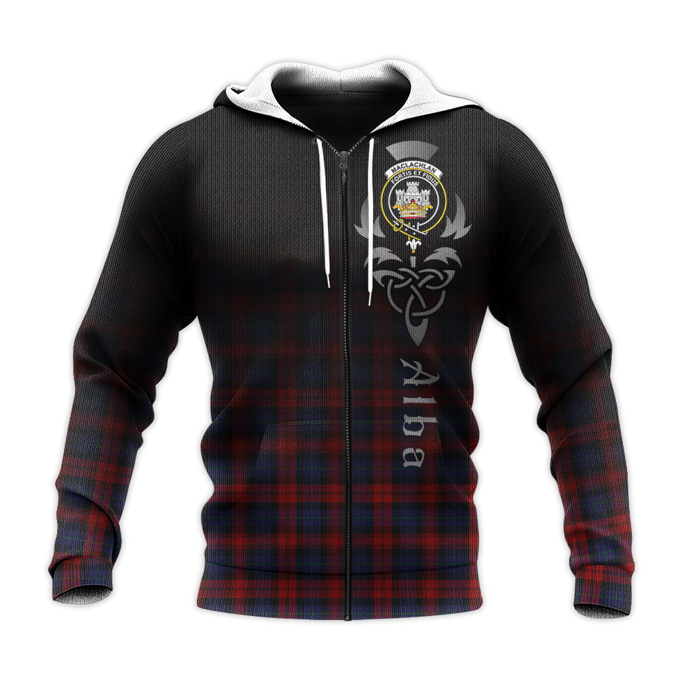 Printivon Maclachlan Tartan Crest Alba Celtic Hoodie