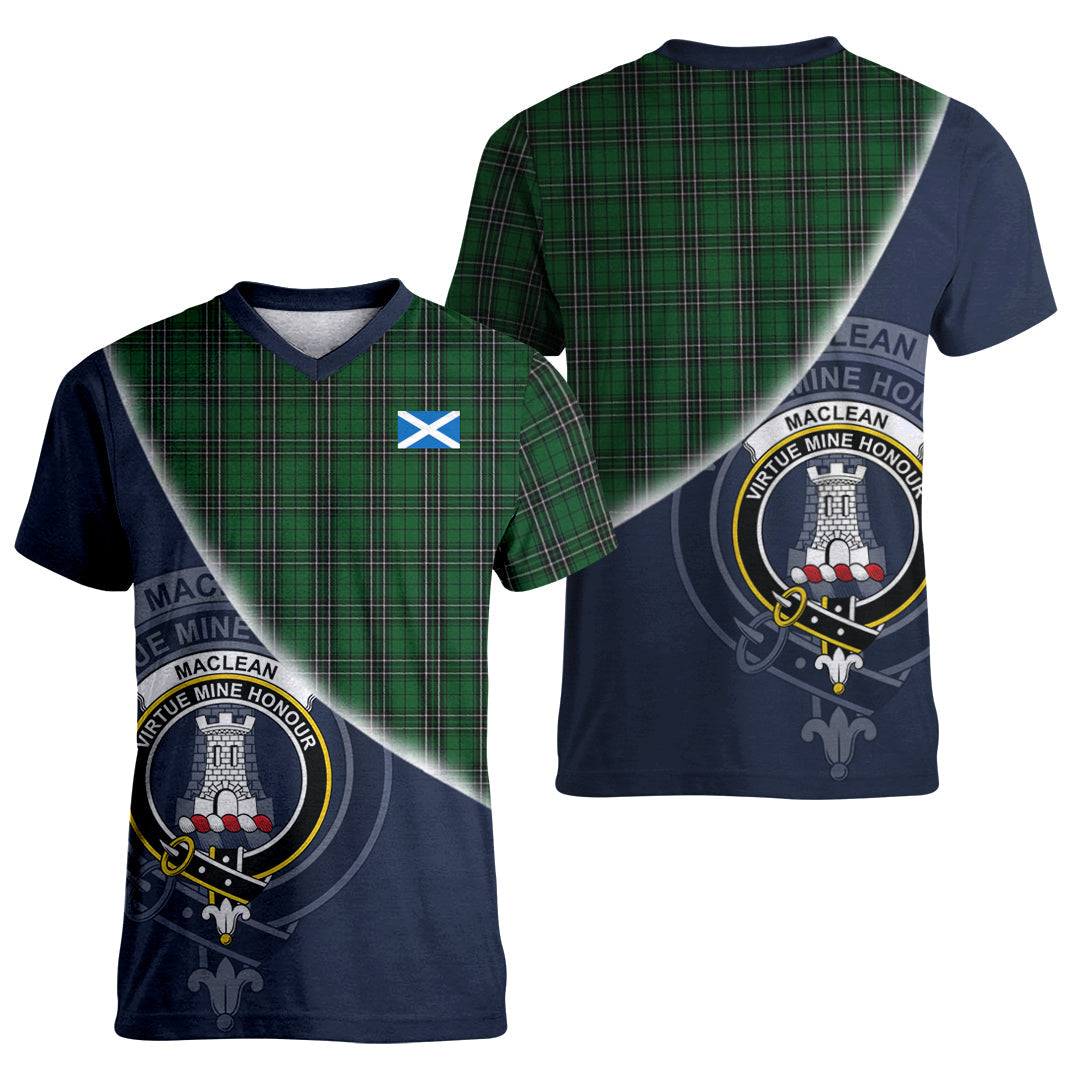 Printivon MacLean of Duart Hunting Tartan Scottish Crest T Shirt