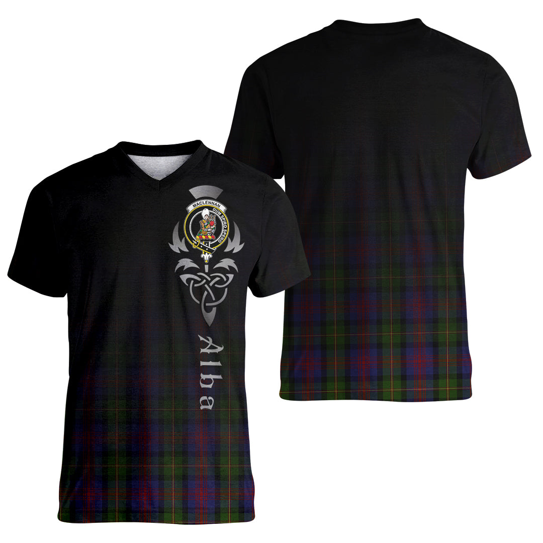 Printivon MacLennan Tartan Crest Alba Celtic T Shirt