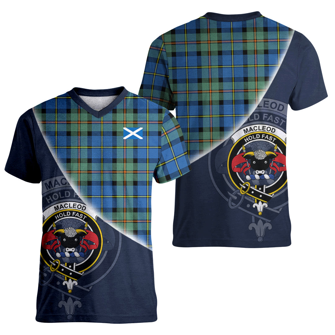 Printivon MacLeod of Harris Ancient Tartan Scottish Crest T Shirt