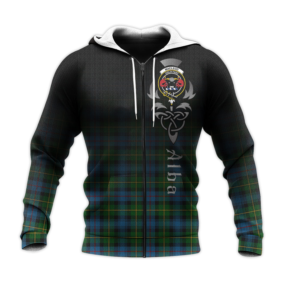 Printivon Macleod Of Skye Tartan Crest Alba Celtic Hoodie