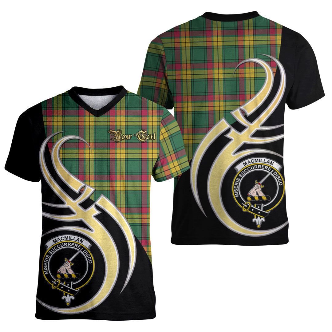 Printivon MacMillan Old Ancient Tartan Crest Believe In Me T Shirt