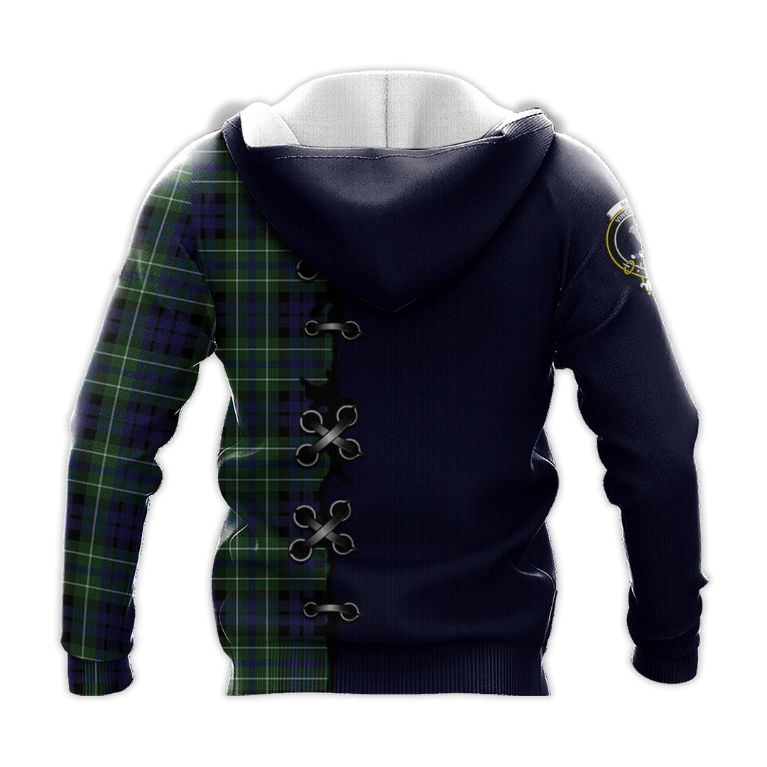 Printivon Macneil Of Colonsay Modern Tartan Hoodie Lion Rampant And Celtic Thistle Style