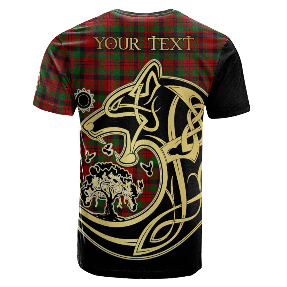 Printivon MacNicol Crest Celtic Wolf Tartan T Shirt Custom Your Text