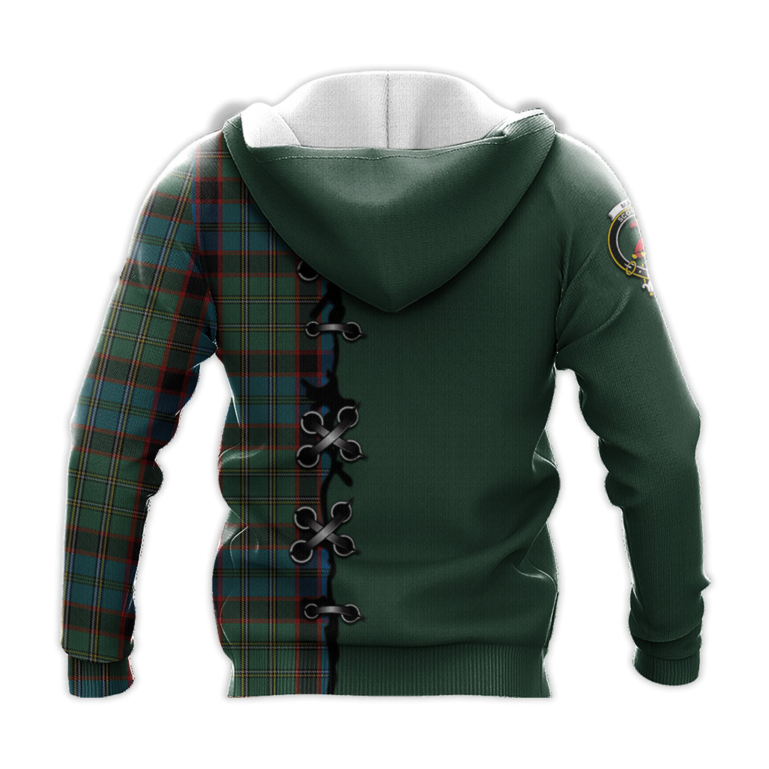 Printivon Macnicol Hunting Tartan Hoodie Lion Rampant And Celtic Thistle Style