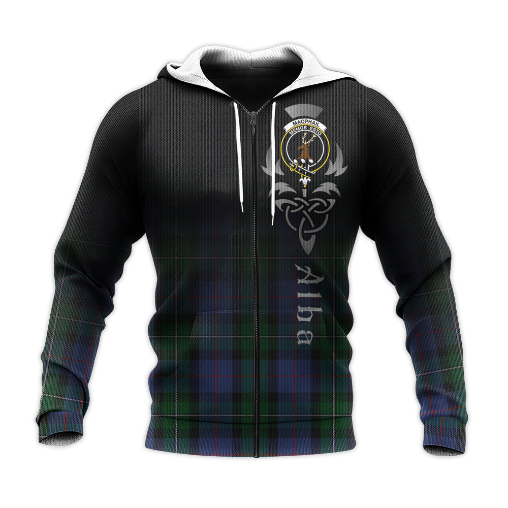 Printivon Macphail Hunting Tartan Crest Alba Celtic Hoodie