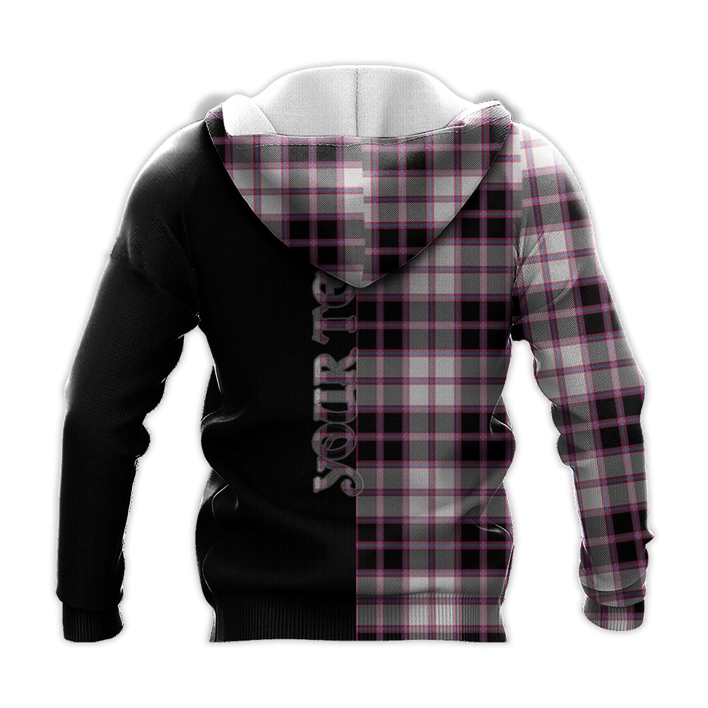 Printivon Macpherson Hunting Modern Tartan Personalize Half Hoodie