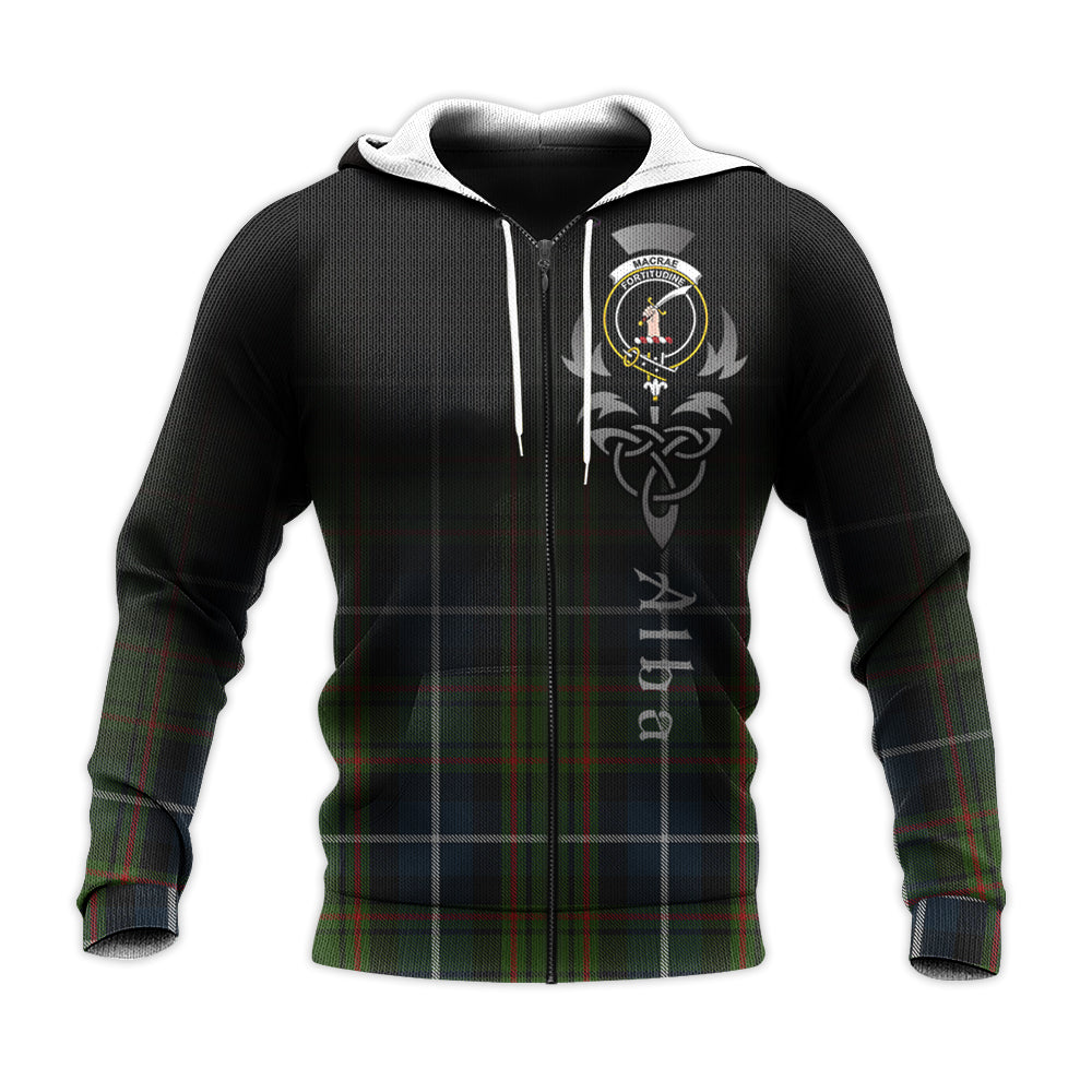 Printivon Macrae Hunting Tartan Crest Alba Celtic Hoodie