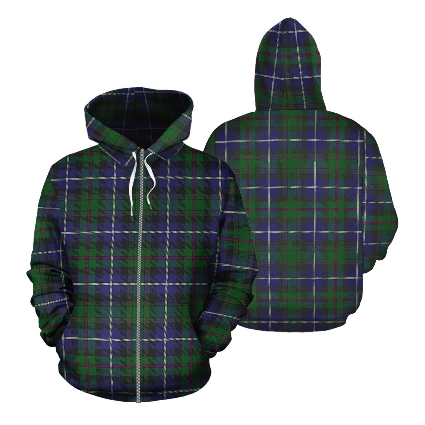 Printivon Macrow Hunting Tartan Hoodie
