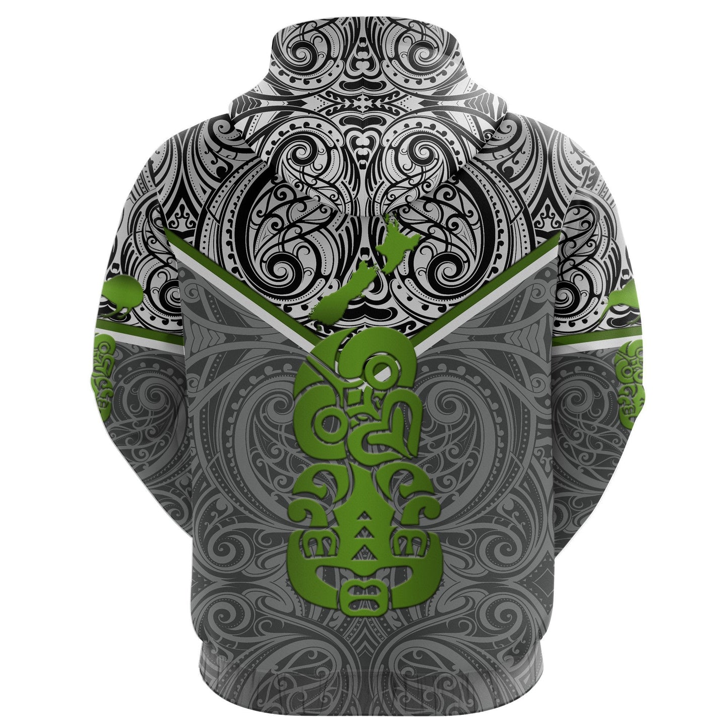 New Zealand Maori Rugby Hoodie Pride Version Gray