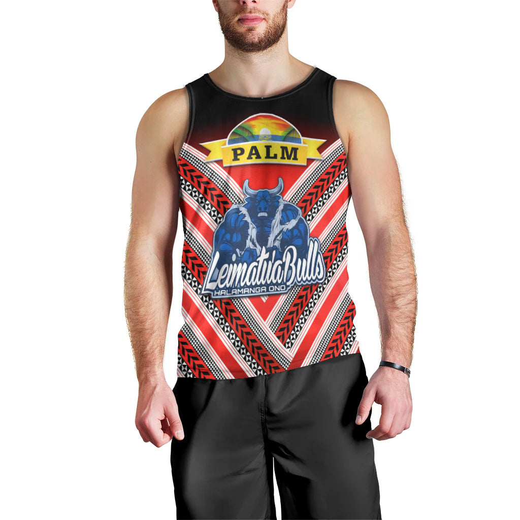 Custom Personalised Mate Ma'a Tonga Men Tank Top Leimatu'a Bulls Creative Style Red, Custom Text And Number