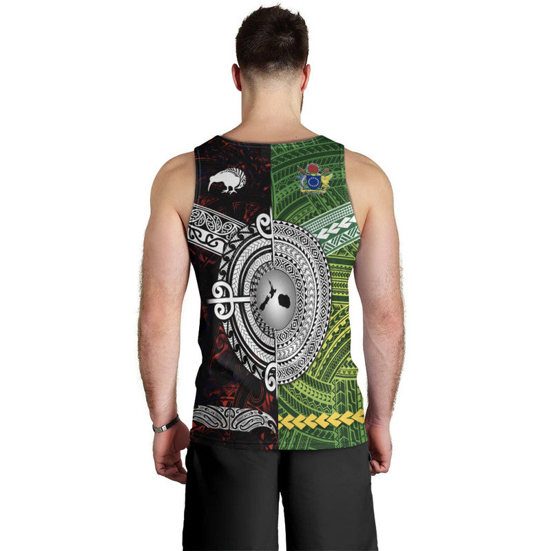 New Zealand And Cook Islands Men Tank Top Together Red