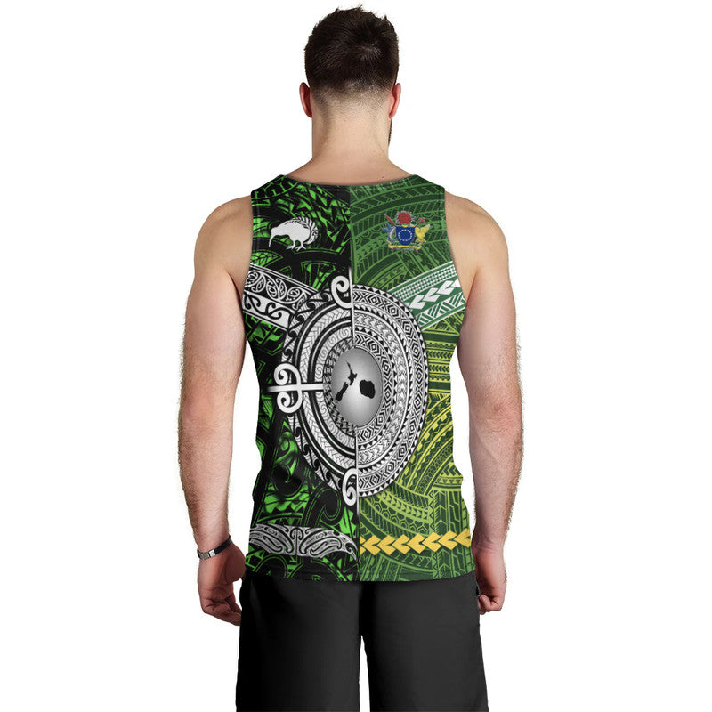 New Zealand And Cook Islands Men Tank Top Together Green