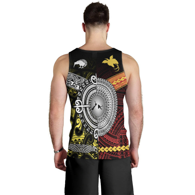 New Zealand And Papua New Guinea Men Tank Top Together Yellow